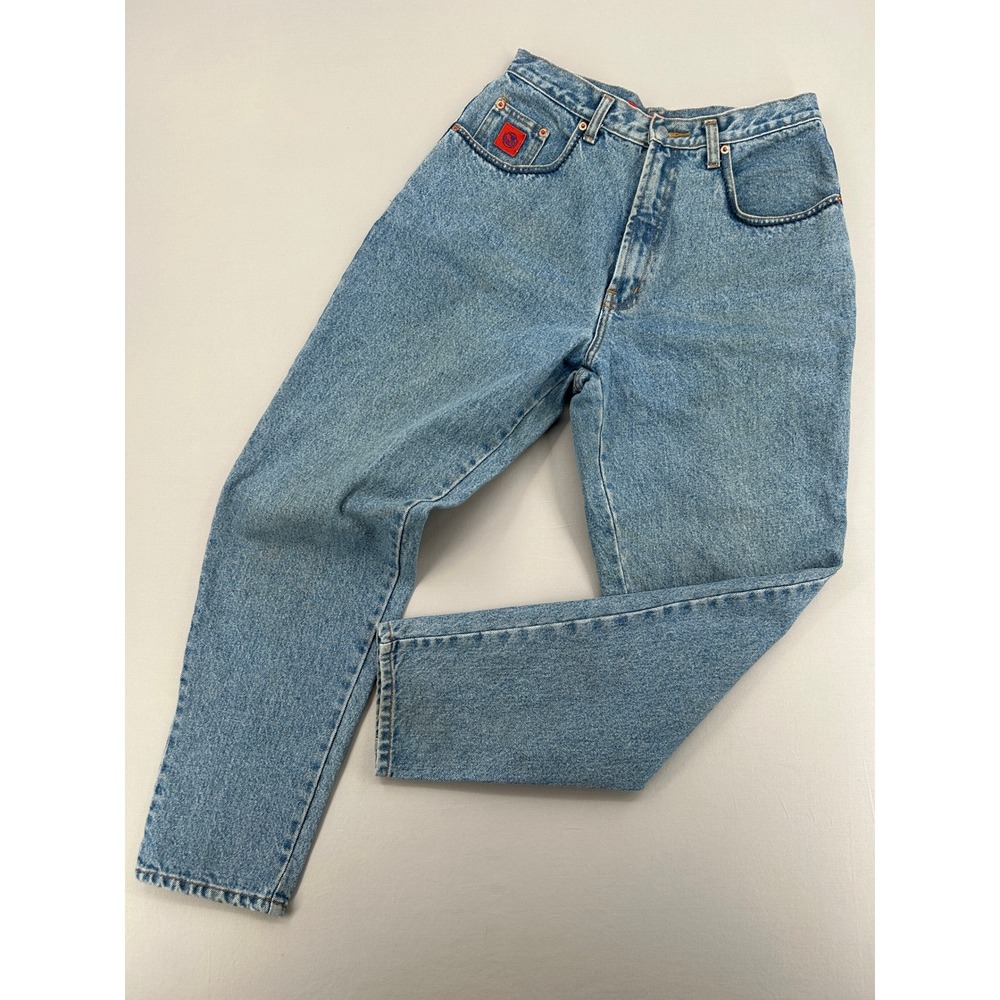 Vintage Request Jeans Women's Light Wash High Waisted Mom Tapered Leg Sz 28